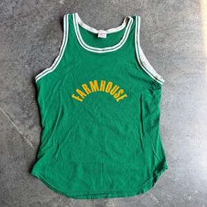 Vintage 70s 80s Rawlings Farmhouse Academy Basketball Jersey Game Worn Mens XL